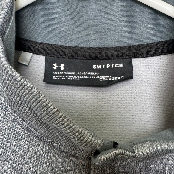 Under Armour ColdGear Men's Gray 1/4 Zip Pullover Sweater‎ Small - Picture 4 of 9
